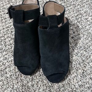 Vionic Black Peep Toe Booties